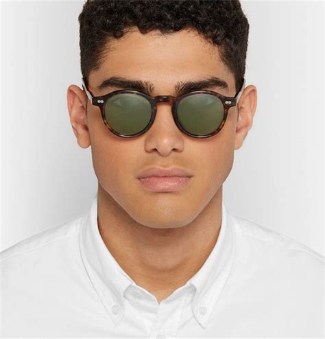 round tortoiseshell sunglasses mens